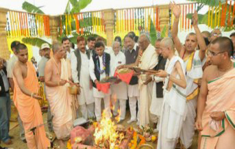 Shilanyas of Vrindavan Chandrodaya Mandir