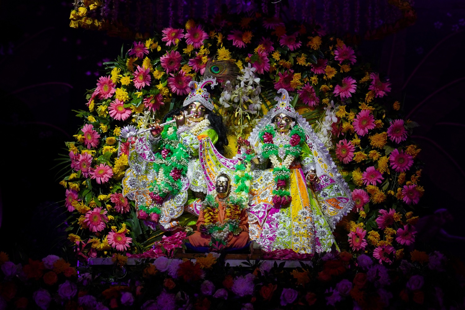 Sri Krishna Janmashtami festival celebrated at the Vrindavan Chandrodaya Mandir