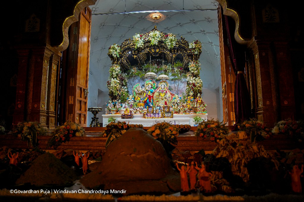 Vrindavan Chandrodaya Mandir celebrated the Govardhan Puja festival.